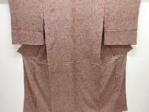 アンティーク　紋錦紗花模様単衣着物